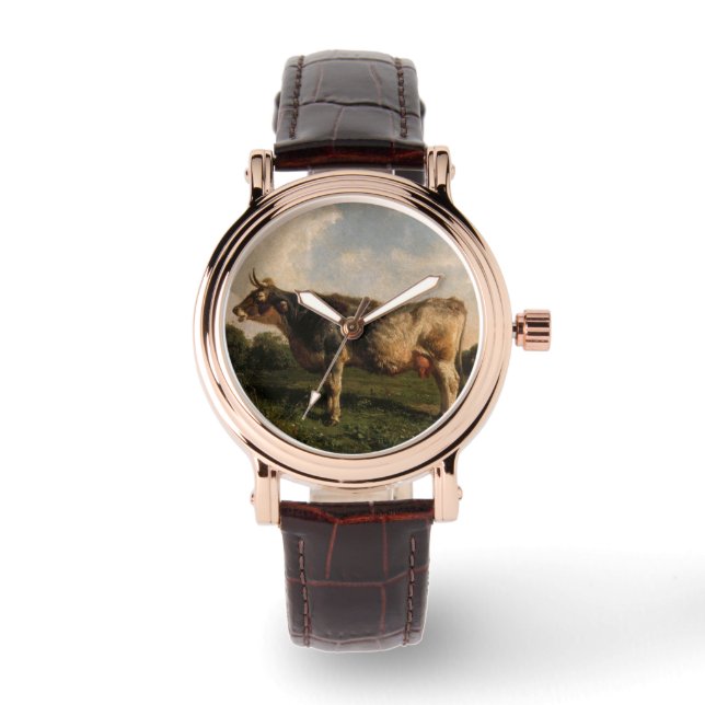 Kon i Fält (husdjur) (av Filippo Palizzi) Armbandsur (Framsida)