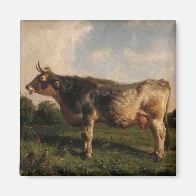 Kon i Fält (husdjur) (av Filippo Palizzi) Magnet (Framsidan)