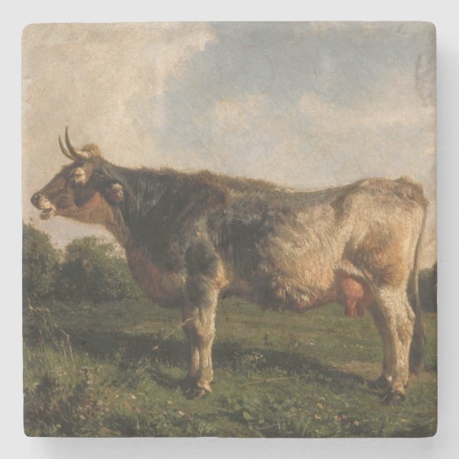 Kon i Fält (husdjur) (av Filippo Palizzi) Stenunderlägg (Framsidan)