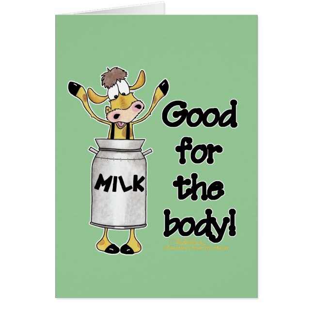 Kon i Mjölk Can Hälsningskort (Framsidan)