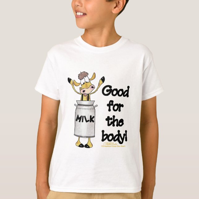 Kon i Mjölk Can Tee Shirt (Framsida)