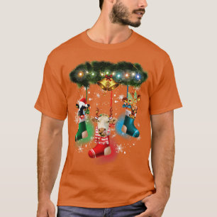 Kon i Socks Funny Cow Reindeer Hat Santa Christma T Shirt