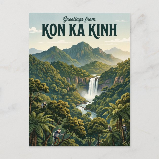 Kon Ka Kinh nationalpark Vietnam Vykort (Framsida)