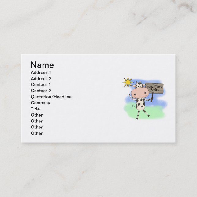 Kon läste mer bokar visitkort (Framsida)