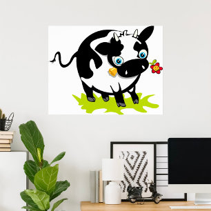 Kon med blomma poster