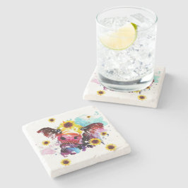 Kon med solrossten Underlägg