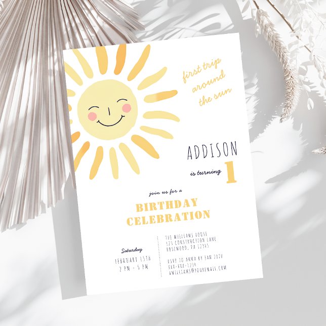 Kön Neutral 1:a födelsedag Inbjudningar (Skapare uppladdad)