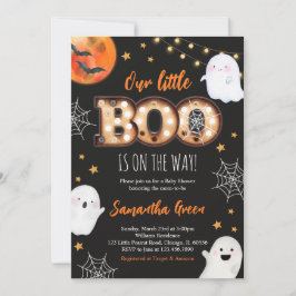 Kön Neutral A Little Boo Baby Shower Inbjudningar