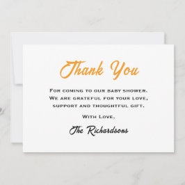 Kön Neutral A Little Cutie Citrus Baby Shower Tack Kort