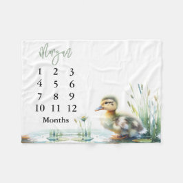 Kön Neutral Baby Milestone Blanket Ankor Fleecefilt
