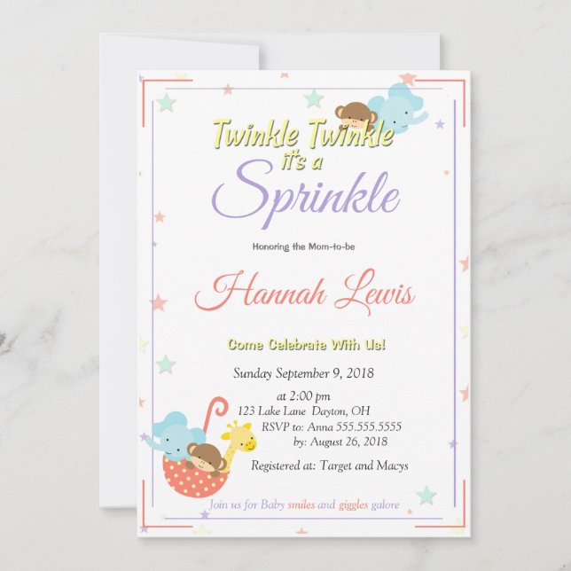 Kön Neutral Baby Shower-inbjudan Mor att vara Inbjudningar (Framsida)