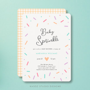 Kön Neutral Baby Sprinkle Baby Shower Inbjudningar