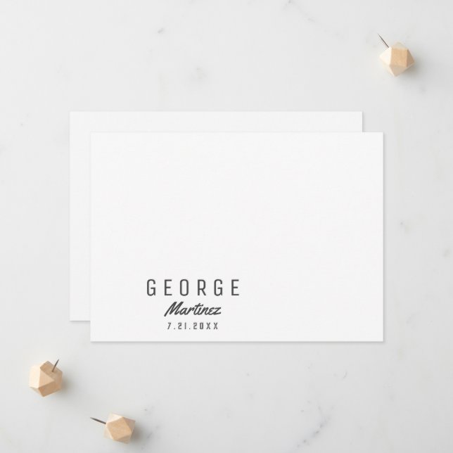 Kön Neutral babyskor Tack Nyfött foto Meddelande (Fram/Back In Situ)