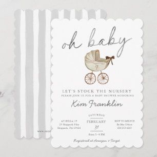 Kön Neutral babystöldsinbjudan Oh Baby Inbjudningar
