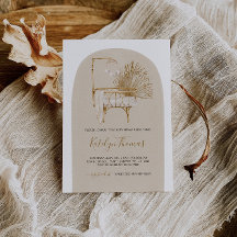 Kön Neutral Beige Boho Nursery Baby Shower