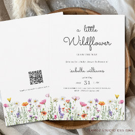 Kön Neutral Blommigt Wildblomma Baby Shower Inbjudningar