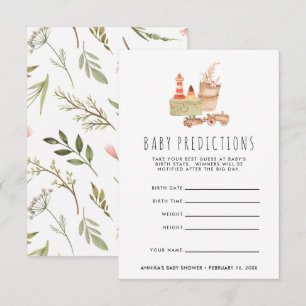 Kön Neutral Boho Baby Shower Guessing Game Inbjudningar