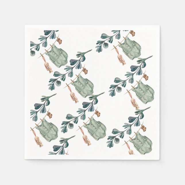 Kön Neutral Boho | Barnskötare för vattenfärg Pappersservett (Framsidan)