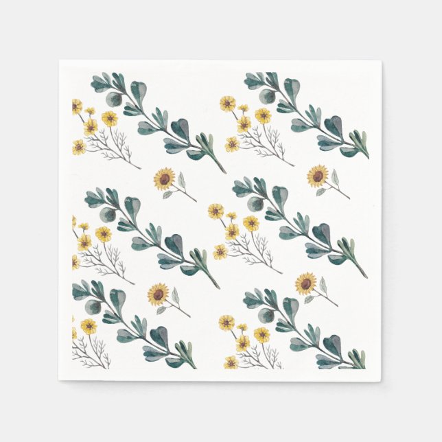 Kön Neutral Boho | Barnskötare för vattenfärg Pappersservett (Framsidan)