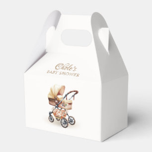 Kön Neutral Boho Blommigt Barnvagn Baby Shower Presentaskar