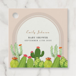 Kön Neutral Boho Cactus Arch Baby Shower Gåvor Etiketter