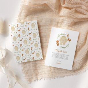 Kön Neutral Boho Mönster Baby Shower Tack Kort
