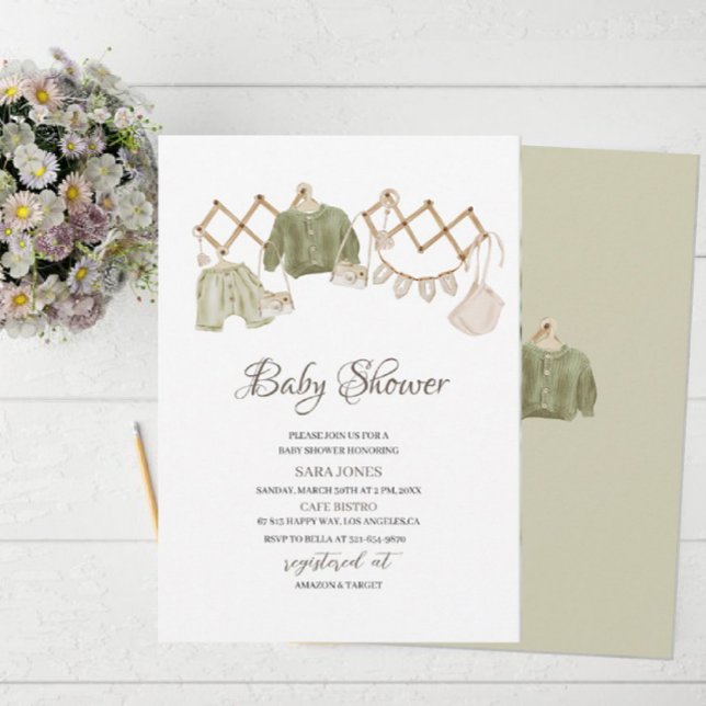Kön Neutral Boho Nursery Baby Shower Inbjudningar (Skapare uppladdad)