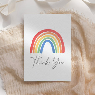 Kön Neutral Boho Rainbow Baby Shower Tack Kort