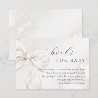 Kön Neutral Bow Baby Shower Bokar för Baby Tilläggskort