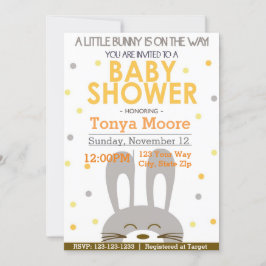 Kön Neutral Bunny Baby Shower-inbjudan Inbjudningar