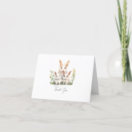 Kön Neutral Bunny Baby Shower Tack Kort