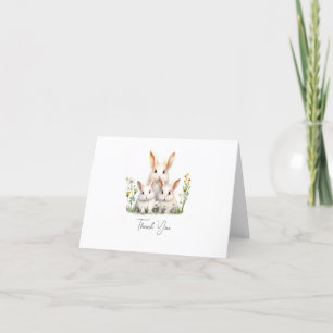 Kön Neutral Bunny Baby Shower Tack Kort