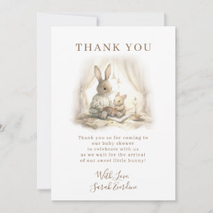 Kön Neutral Bunny Baby Shower Tack Kort