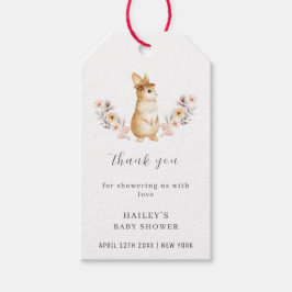 Kön Neutral Bunny Wildblombabyskor Presentetikett