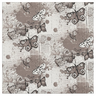 Kön Neutral Butterflies Mönster Unisex Vintage Tyg