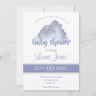 Kön Neutral Cloud Baby Shower-inbjudan Inbjudningar
