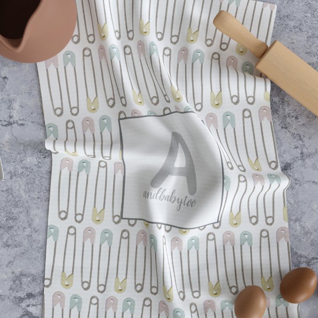 Kön Neutral dagbok Pin Mönster Kitchen Towel Kökshandduk (Perfect for your gender neutral Nursery - you can never have enough towels.)