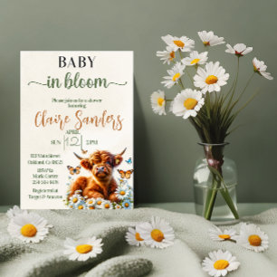 Kön Neutral daisy för höstkons babydusch Inbjudningar