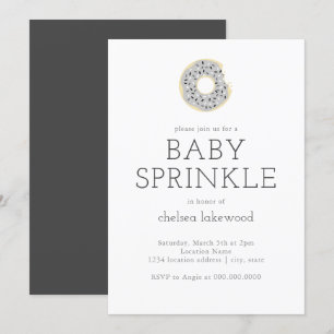 Kön Neutral Doughnut Baby Sprinkle-inbjudan Inbjudningar