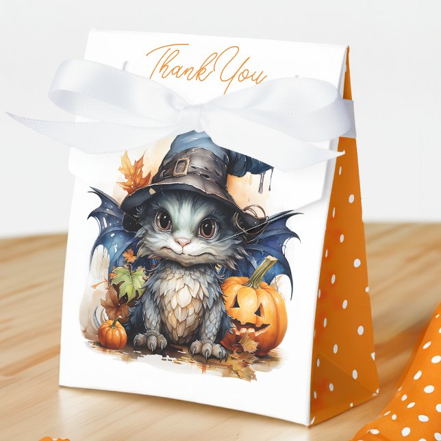 Kön Neutral Dragon Halloween Baby Shower Presentaskar (Just the cutest gender neutral Halloween Party, Baby Dragon themed Favor Box, Perfect for your kids.)