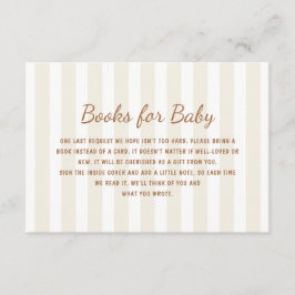 Kön Neutral Ecru Rand Bokar för Baby Tilläggskort