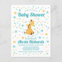Kön Neutral giraffe & Stars Baby Shower