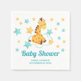 Kön Neutral giraffe & Stars Baby Shower Pappersservett