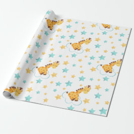 Kön Neutral giraffe & Stars Baby Shower Presentpapper