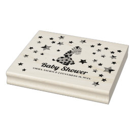 Kön Neutral giraffe & Stars Baby Shower Stämpel