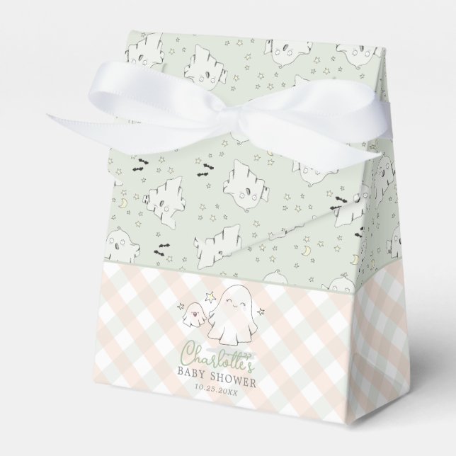 Kön Neutral Grönt Mamma & Baby Ghost Baby Shower Presentaskar (Framsidan Sidan)