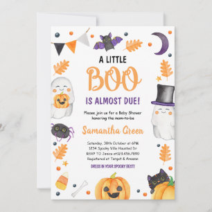 Kön Neutral Halloween Baby Shower Inbjudningar