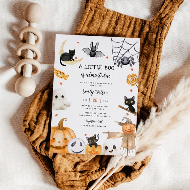 Kön Neutral Halloween en liten babystövel Inbjudningar (Skapare uppladdad)