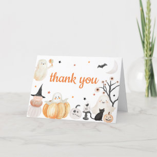 Kön Neutral Halloween Little Boo Baby Shower Tack Kort