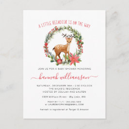 Kön Neutral | Julbabyskor för renar Inbjudan Vykort